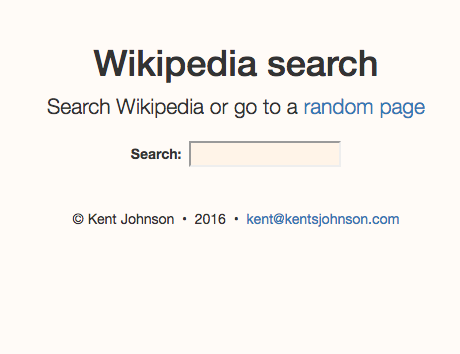 Wikipedia search screen grab